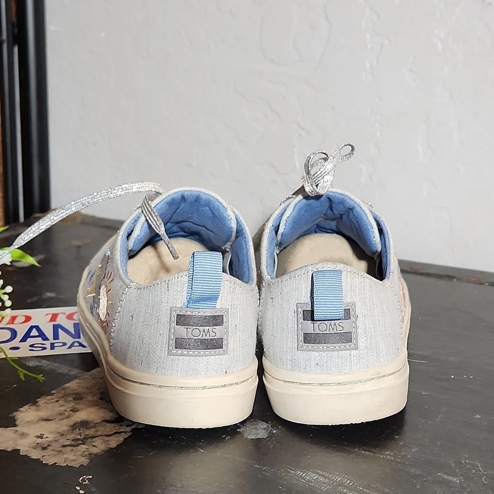TOM'S 3Y Lenny Grey Multi Speckle Drizzly Weather Lace Up Shoes